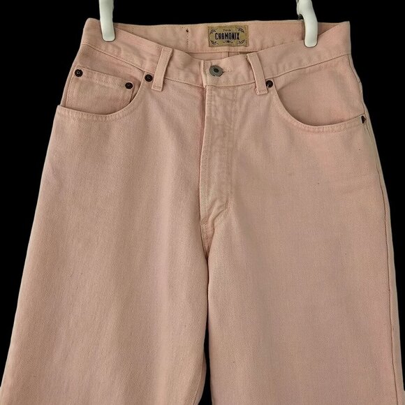 Chamonix Vintage Pink Denim Jeans Womens 8 High Rise 100% Cotton Straight Leg - Picture 4 of 9